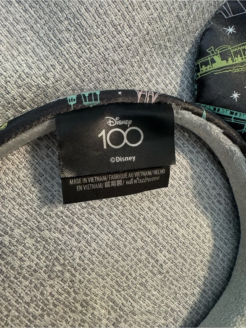 Disney 100 collection Silver Sparkle Bow Mouse Ears Headband